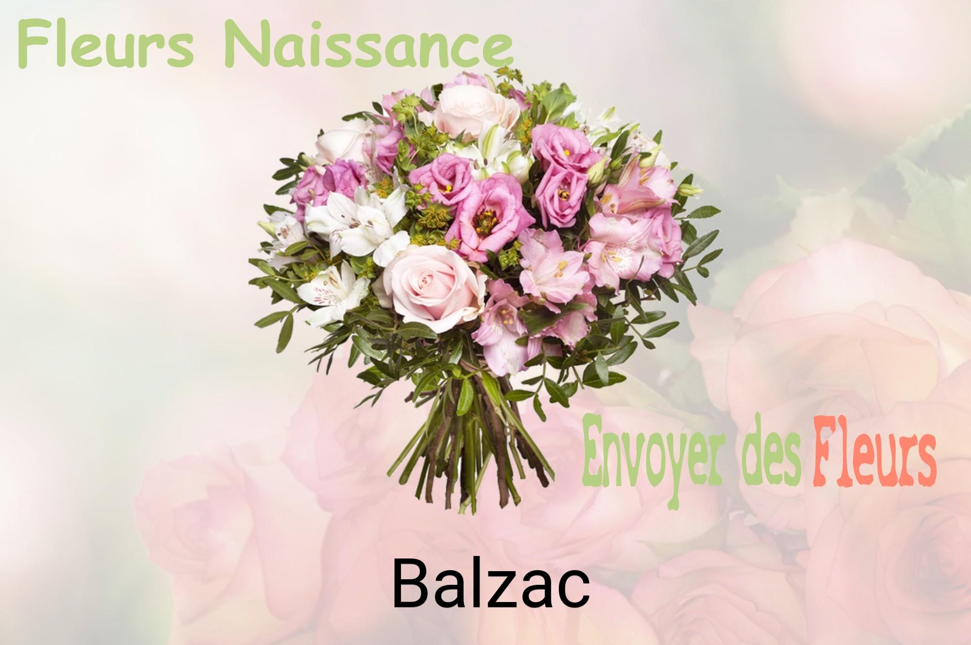 Bouquet de fleurs de naissance livré à Balzac